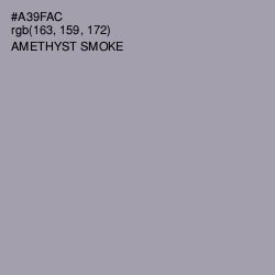 #A39FAC - Amethyst Smoke Color Image